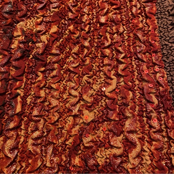 VTG 90s Alberto Makali Red Shimmer Sequined Textured Jacket Size Small - Picture 5 of 5